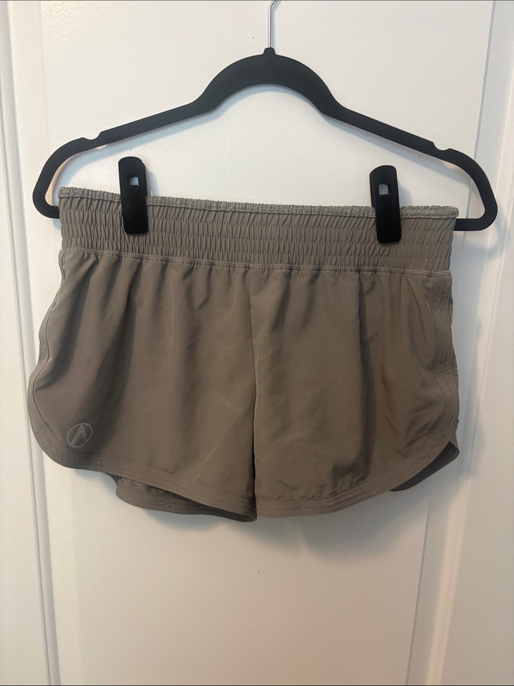 Everyday Athletic Shorts in Taupe with Elastic Waistband